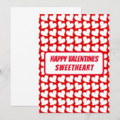 HAPPVALENTINES SWEETHEART ROMANTISCHES GESCHENK EINLADUNG (Vorne/Hinten)