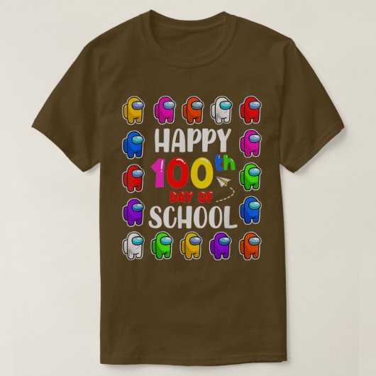 happy100thdayofschoolwithin usforkidsgamelover T-Shirt (Design vorne)
