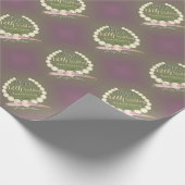 "Happy12th Wedding Anniversary" Pearl Graphic Geschenkpapier (Ecke)