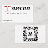 HAPPY1JAHR Kupon Visitenkarte (Vorne/Hinten)
