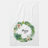 Happy2025Wreath Kitchen Handtücher (Vertikal)