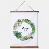 Happy2025Wreath Wandteppich Mit Holzrahmen (Vorderseite)