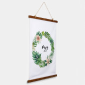 Happy2025Wreath Wandteppich Mit Holzrahmen (Gewinkelt)