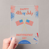 #Happy4thOfJulyIndependenceDayAcrylicEinladung Acryleinladungen (Insitu (Handheld))