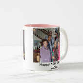 Happy65th Zweifarbige Tasse (VorderseiteRechts)