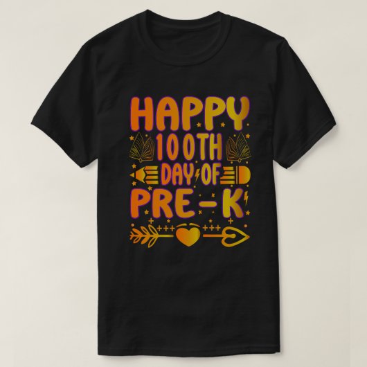 happy 100 day of Pre-k T-Shirt (Design vorne)
