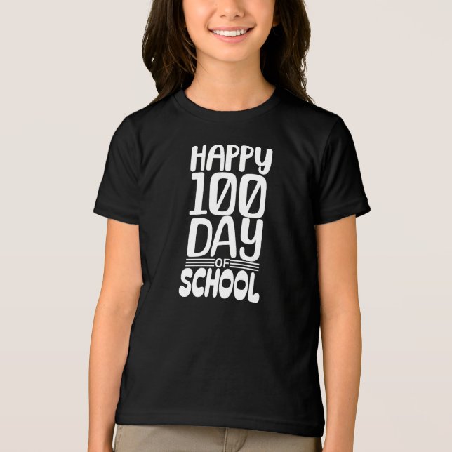 Happy 100 Day School Fun Classroom Feier Tri-Blend Shirt (Vorderseite)