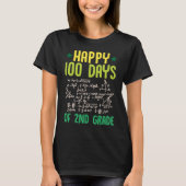 Happy 100 Days Of 2nd Grade Math Teacher Equations T-Shirt (Vorderseite)