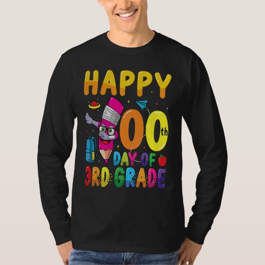Happy 100 Days Of 3rd Grade Students 100 Days Of S T-Shirt (Vorderseite)