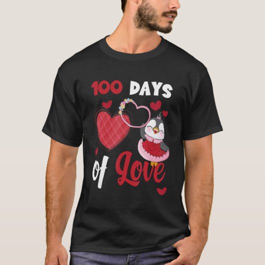 Happy 100 Days of school 100 days of love Cute pen T-Shirt (Vorderseite)