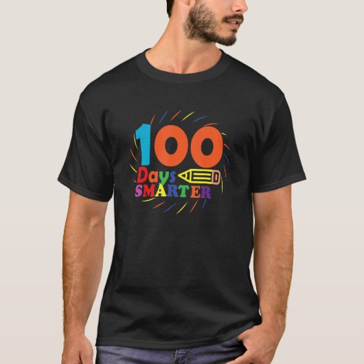 Happy 100 Days Of School 100 Days Smarter  Student T-Shirt (Vorderseite)