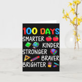 Happy 100 Days Of School 100th Day Of School Kids Karte (Gelbe Blume)