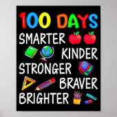 Happy 100 Days Of School 100th Day Of School Kids  Poster (Vorne)