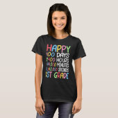 Happy 100 Days Of School 1st Grade Student Teacher T-Shirt (Vorne ganz)