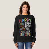 Happy 100 Days Of School 5th Grade Student Math Te Sweatshirt (Vorne ganz)