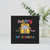 HAPPY 100 DAYS OF SCHOOL, BACK TO SCHOOL EINLADUNG (Stehend Vorderseite)