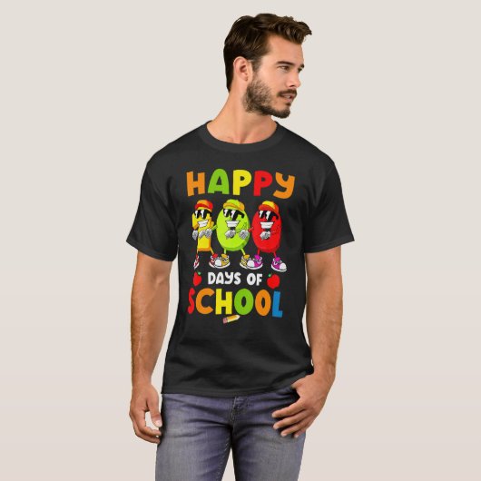Happy 100 Days Of School Flossing Dance 100 Days S T-Shirt (Vorne ganz)