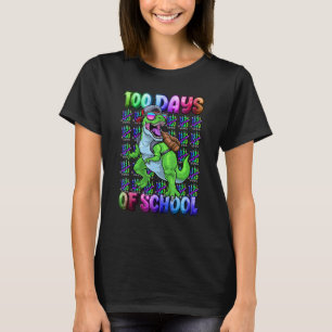 Happy 100 Days of School for Kids Boys Dinosaur t T-Shirt