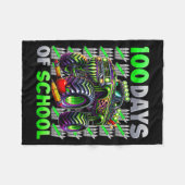 Happy 100 Days Of School Funny Monster Truck Stude Fleecedecke (Vorderseite (Horizontal))