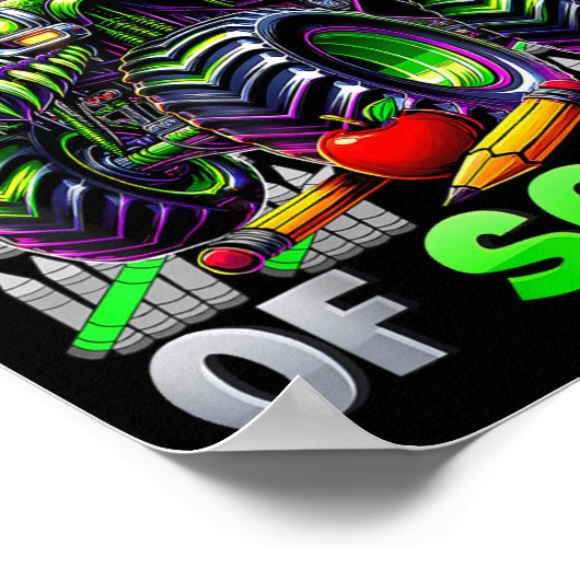 Happy 100 Days Of School Funny Monster Truck Stude Poster (Ecke)