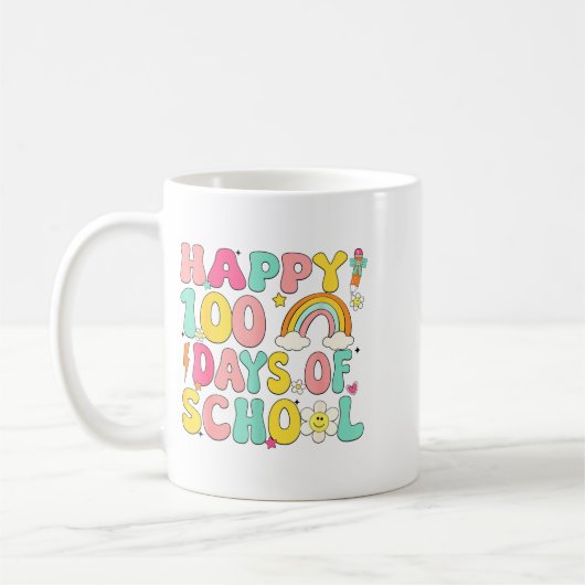 Happy 100 Days Of School Girls Rainbow 100th Day O Kaffeetasse (Links)