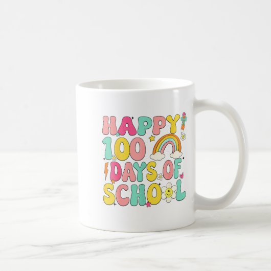 Happy 100 Days Of School Girls Rainbow 100th Day O Kaffeetasse (Rechts)