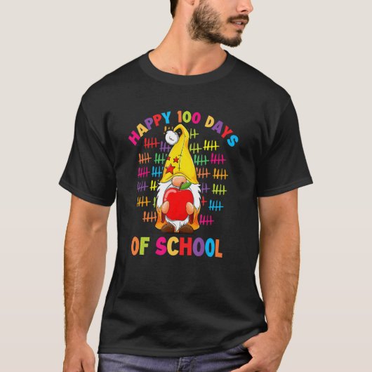 Happy 100 Days of School Gnomes Funny Magical Scho T-Shirt (Vorderseite)
