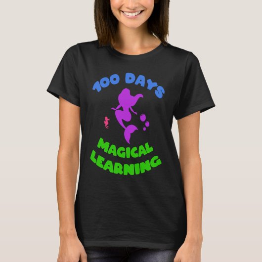 Happy 100 Days Of School Magical Learning Adorable T-Shirt (Vorderseite)
