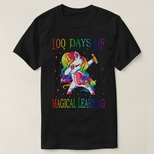 Happy 100 Days of School Magical Learning Shirt UN (Design vorne)