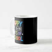 Happy 100 Days Of School Math Equation 100th Day T Kaffeetasse (Vorderseite Links)
