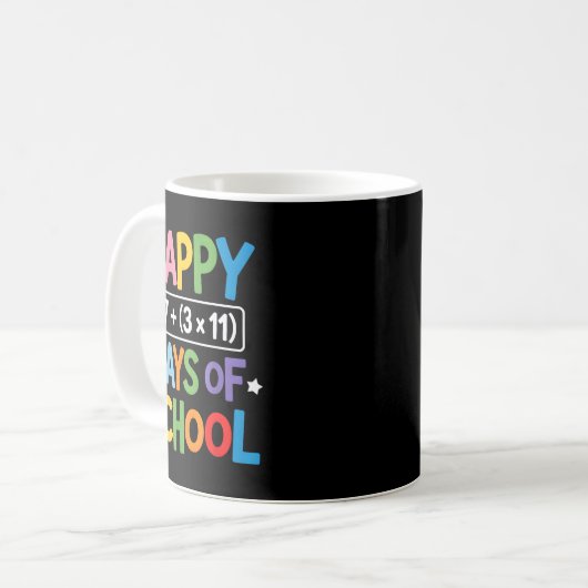 Happy 100 Days Of School Math Equation 100th Day T Kaffeetasse (Vorderseite Links)