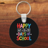Happy 100 Days Of School Math Equation 100th Day T Schlüsselanhänger (Vorderseite)