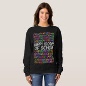 Happy 100 Days Of School Math Kindergarten 1st Gra Sweatshirt (Vorne ganz)