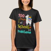 Happy 100 Days Of School No Problama School Llama T-Shirt (Vorderseite)