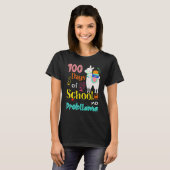 Happy 100 Days Of School No Problama School Llama T-Shirt (Vorne ganz)