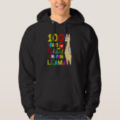 Happy 100 Days Of School No Probllama Llama 100th Hoodie (Vorderseite)