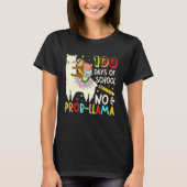 Happy 100 Days Of School No Probllama Llama 100th  T-Shirt (Vorderseite)