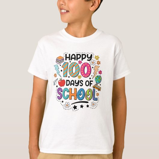 Happy 100 Days of School T-Shirt (Vorderseite)