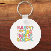 Happy 100 Days Of School Teacher Appreciation Boys Schlüsselanhänger (Vorderseite)