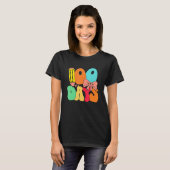 Happy 100 Days Of School Teacher Kids Retro Groovy T-Shirt (Vorne ganz)