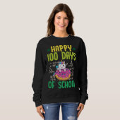 Happy 100 Days Of School Unicorn Donut Math Teache Sweatshirt (Vorne ganz)