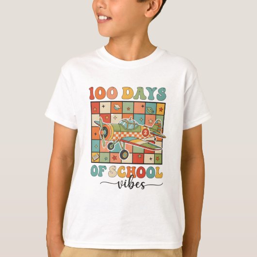Happy 100 Days of School vibes T-Shirt (Vorderseite)