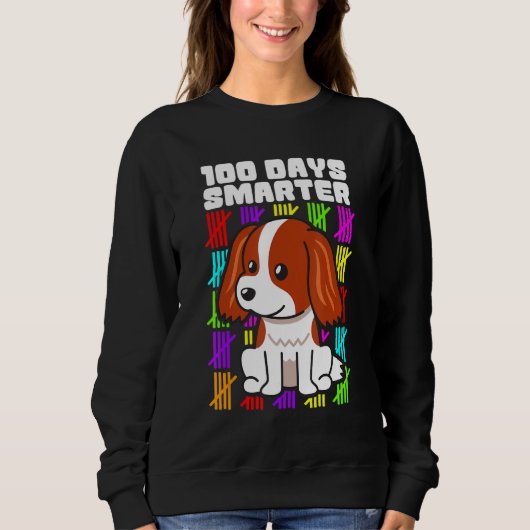 Happy 100 Days Smarter Dog Shirt, Golden Retriever Sweatshirt (Vorderseite)
