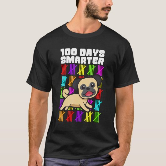 Happy 100 Days Smarter Dog Shirts, 100th Day Of Sc T-Shirt (Vorderseite)