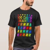 Happy 100 Days Smarter farbenfrohe Tally Mark Back T-Shirt (Vorderseite)