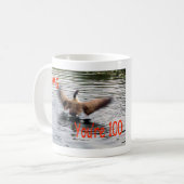 Happy 100. Geburtstag Gänseflattern Kaffeetasse (Vorderseite Links)