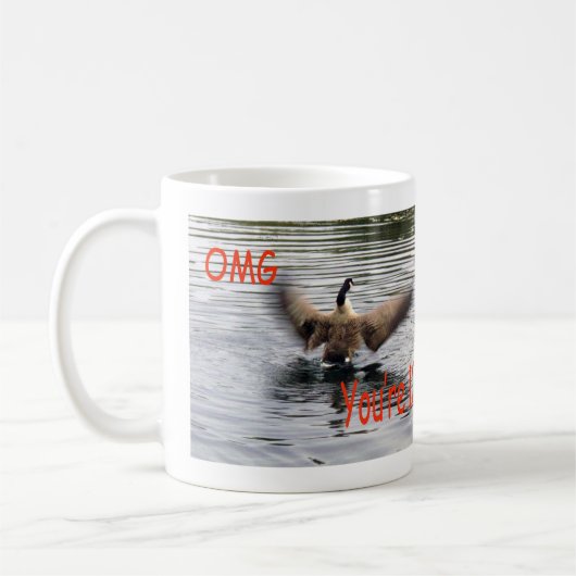 Happy 100. Geburtstag Gänseflattern Kaffeetasse (Links)