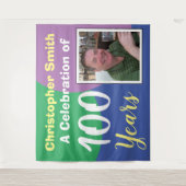 Happy 100. Geburtstagsparty Wall Wandteppich (Vorderseite)