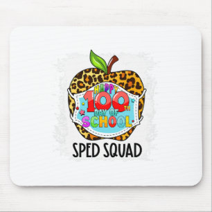 Happy 100. Tag der Schule Gesicht Maske Sped Ed Mousepad