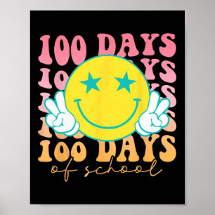 Happy 100 Tage der Schule glücklich Lächeln Gesich Poster